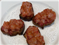 red prawn canape